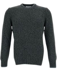 Gran Sasso - Truien & Vesten ,Grijs ,Wol Paricollo Crew Neck - Lyst