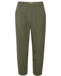 Kaffe - Broeken ,Groen ,Hoge Taille Grape Leaf Broek - Lyst