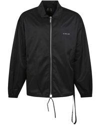 44 Label Group - Jassen ,Zwart ,Polyester Zwarte Jas Voor Mannen, Stijlvol En Functioneel - Lyst