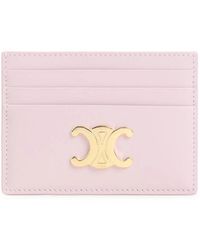 Celine - Accessoires ,Roze ,Leer Triomphe Kaarthouder - Lyst