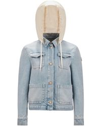 Moncler - Giacca in denim - Lyst