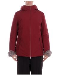 Suns - Jassen ,Rood ,Polyester Alya Fur Jacket - Lyst