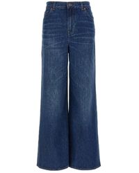Chloé - Jeans ,Blauw ,Katoen High-Rise Wide-Leg Jeans - Lyst