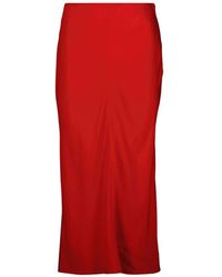Ami Paris - Roter midi gerader rock,schwarzer midi gerader rock - Lyst