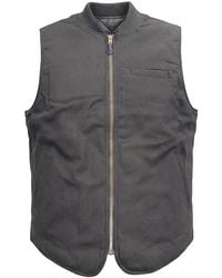 Bl'ker - Jassen ,Blauw ,Wol Wool Vest Reversible Owl - Lyst