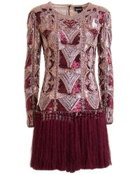 Just Cavalli Long Sleeves Dress - Rood