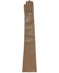 Max Mara - Nappa handschuhe mit mono logo - Lyst
