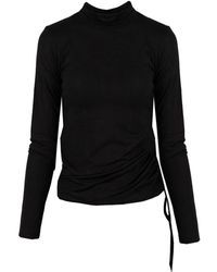 LA HAINE INSIDE US - Truien & Vesten ,Zwart ,Lange Mouwen Met Golf En Trekkoorden - Lyst
