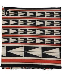 Lanvin - Accessoires ,Veelkleurig ,Wol Wollen Sjaal Geometrisch Patroon - Lyst
