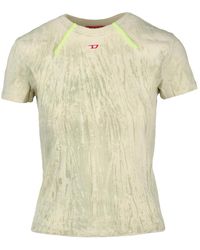 DIESEL - Tops ,Groen ,Katoen Katoenen T-Shirt - Lyst