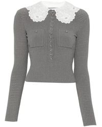 Self-Portrait - Round-Neck Knitwear - Lyst