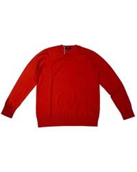 Fay - Truien & Vesten ,Rood ,Lange Mouwen Ronde Hals Top - Lyst