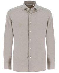 Xacus - Verfijnde Overhemd Met Franse Kraag En Parelmoer Knopen - Lyst