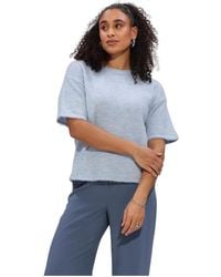 SELECTED - Truien & Vesten ,Blauw ,Slflulu 2/4 Knit O-Neck - Lyst