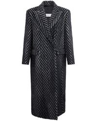 Peserico - Lange Jas Met Zigzagpatroon - Lyst