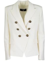Balmain Double-breasted Blazer - Wit