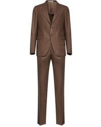Tagliatore - Kostuums ,Bruin ,Wol Two-Button Suit - Lyst
