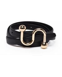 Sportmax - Accessoires ,Zwart ,Leer Riemen - Lyst