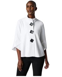 Joseph Ribkoff - Overhemden ,Wit ,Polyester Trapeze Jacket - Lyst