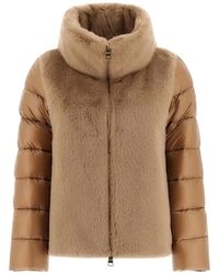 Herno - Capa De Nylon Ultralight Y Lady Alternative Fur - Lyst