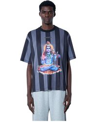 AWAKE NY - Tops ,Zwart ,Katoen Katoenen Jersey Logo Motif T-Shirt - Lyst