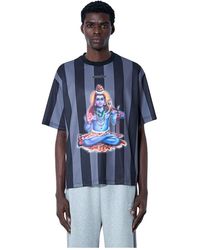 AWAKE NY - Tops ,Zwart ,Katoen Katoenen Jersey Logo Motif T-Shirt - Lyst