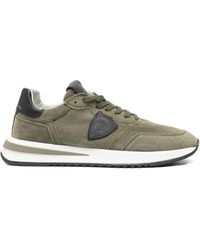 Philippe Model - Schoenen ,Groen ,Suède Groene Suède Grijze Schild Sneakers - Lyst