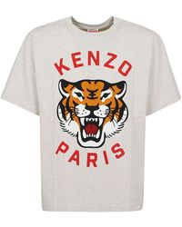 KENZO - Lucky tiger oversize t-shirt - Lyst