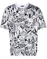 PS by Paul Smith - T-shirt mit grafischem druck in weiß - Lyst