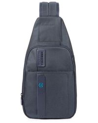 Piquadro - Blaue Schultertasche Mit Ipad-Tasche - Lyst