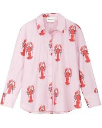 FABIENNE CHAPOT - Overhemden ,Roze ,Katoen Tony Blouse - Lyst