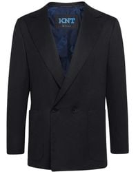 Kiton - Jassen ,Zwart ,Wol Double Layer Wollen Jas - Lyst