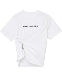 Marc Jacobs - Tops ,Wit ,Katoen Pop J Marc Logo Drape Boxy Tee - Lyst