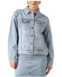 Object - Jassen ,Blauw ,Denim Objellen Re Denim Jas - Lyst