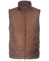 Aspesi - Jassen ,Bruin ,Nylon Gilet Vernes - Lyst