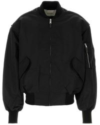 Entire studios - Jassen ,Zwart ,Nylon Zwarte Nylon Broad Bomber Jas - Lyst