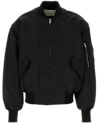Entire studios - Jassen ,Zwart ,Nylon Zwarte Nylon Broad Bomber Jas - Lyst