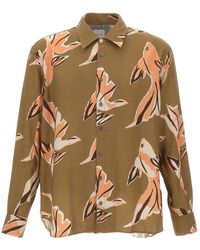 Paul Smith - Overhemden ,Veelkleurig ,Leer Fish Print Shirt - Lyst