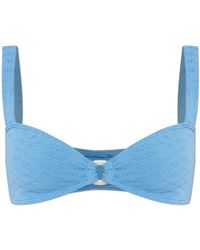 Bondeye - Badmode ,Blauw ,Nylon Ring Delphi Crop - Lyst
