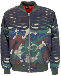 Propaganda - Jassen ,Veelkleurig ,Polyester Camo Bomberjack Met Geribbelde Details - Lyst