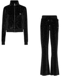 Philipp Plein - Jogging Set Top/Hosen Strass Monogram - Lyst