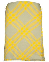 Burberry - Woll Kiltrock Für Frauen - Lyst