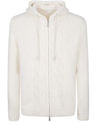 Eleventy - Cashmere Alpaka Full-Zip Hoodie Sweater - Lyst
