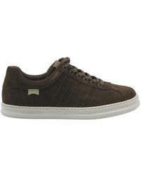 Camper - Schoenen ,Bruin ,Suède Groene Suède Leren Sneakers - Lyst