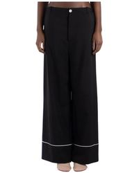 Marni - Broeken ,Zwart ,Wol Zwarte Wollen Broek - Lyst