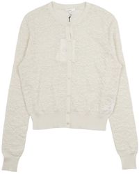 Chloé - Truien & Vesten ,Wit ,Katoen Twin Set Van Katoen-Zijde Tricot - Lyst