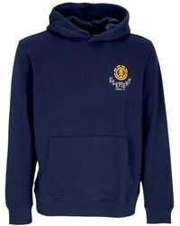Element - Hoodies & Sweatvesten ,Blauw ,Katoen Hoodie Met Kangoeroezak - Lyst