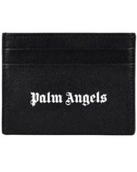 Palm Angels - Kartenhalter aus leder mit kontrastierendem logo - Lyst