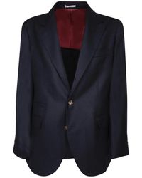 Brunello Cucinelli - Blauwe Kasjmier Klassieke Blazer - Lyst