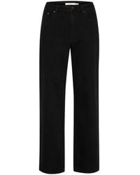 Gestuz - Jeans ,Zwart ,Wijde Pijp Donkere Zwarte Jeans - Lyst